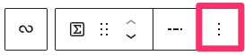 Examples of the location of the "More Options" menu in a Query Total block.