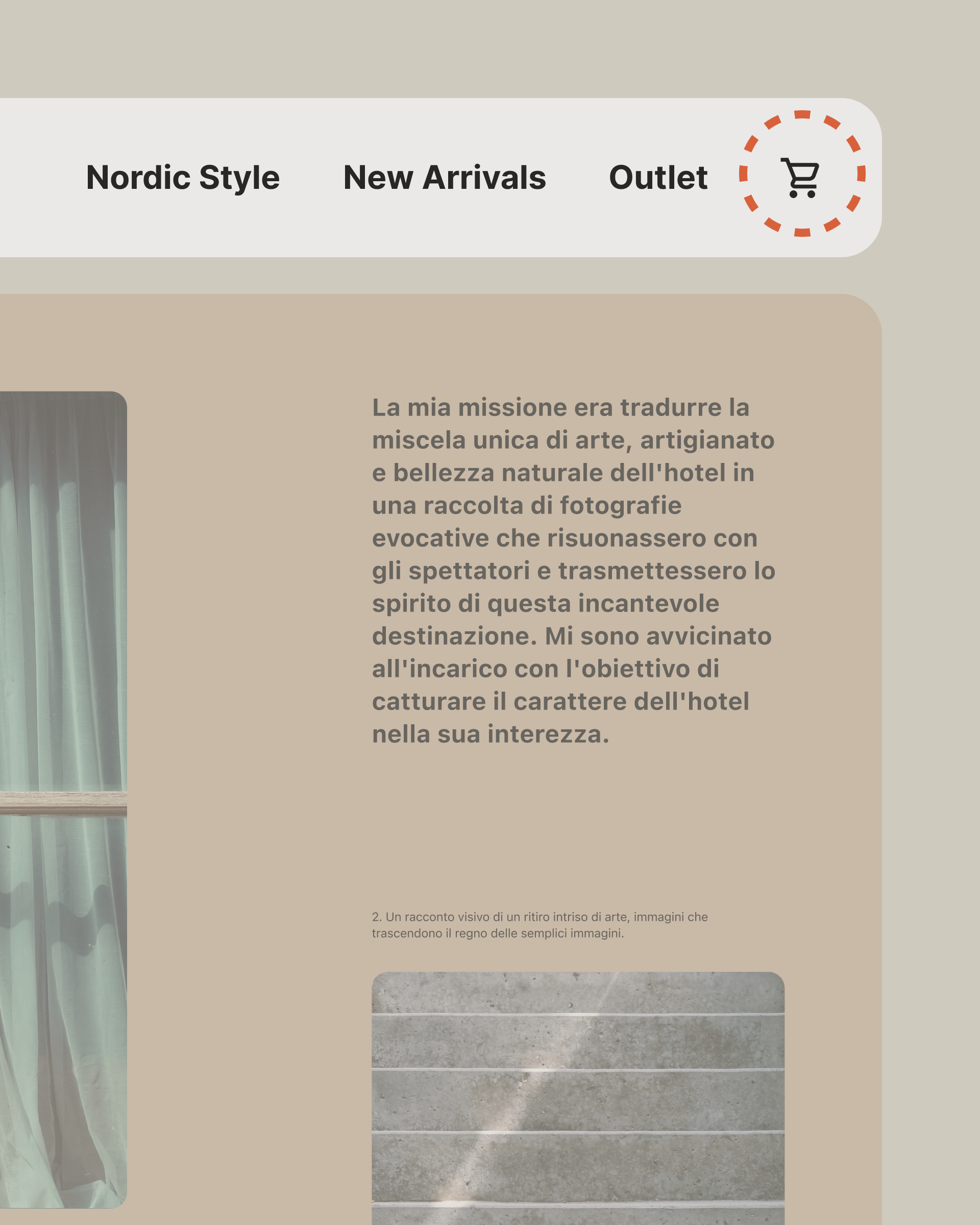 Cropped screenshot showing a navigation menu with a shopping cart button inserted by Block Hooks.